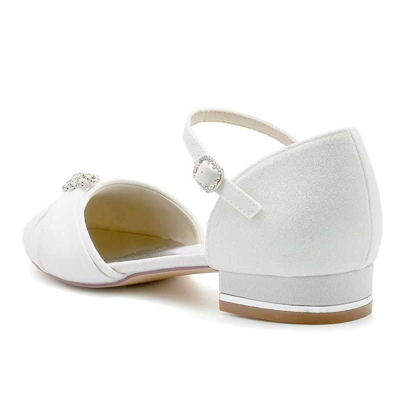0.98" Beading Strap Glitter Mary Jane Shoes Bridal Shoes