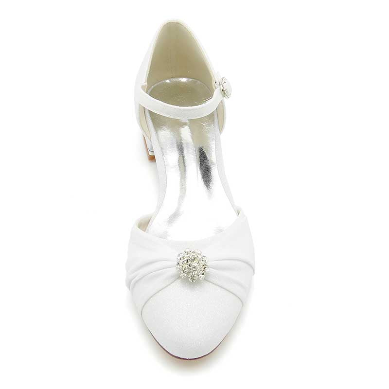 0.98" Beading Strap Glitter Mary Jane Shoes Bridal Shoes