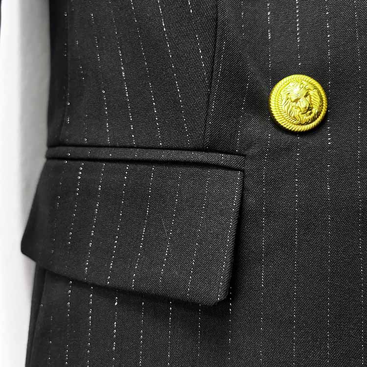 Black Slim Fit Pantsuit Formal Business Suit