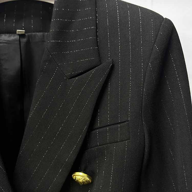 Black Slim Fit Pantsuit Formal Business Suit