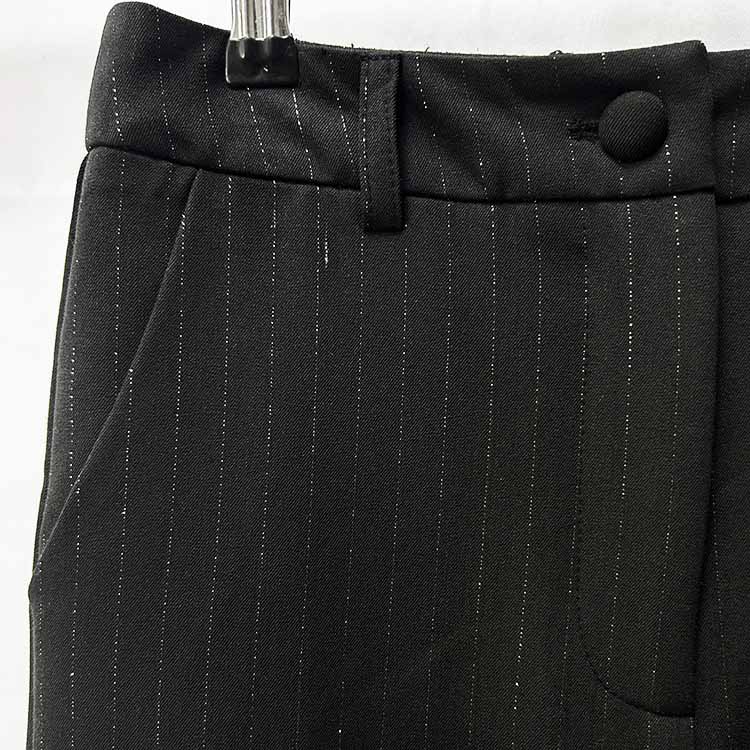 Black Slim Fit Pantsuit Formal Business Suit