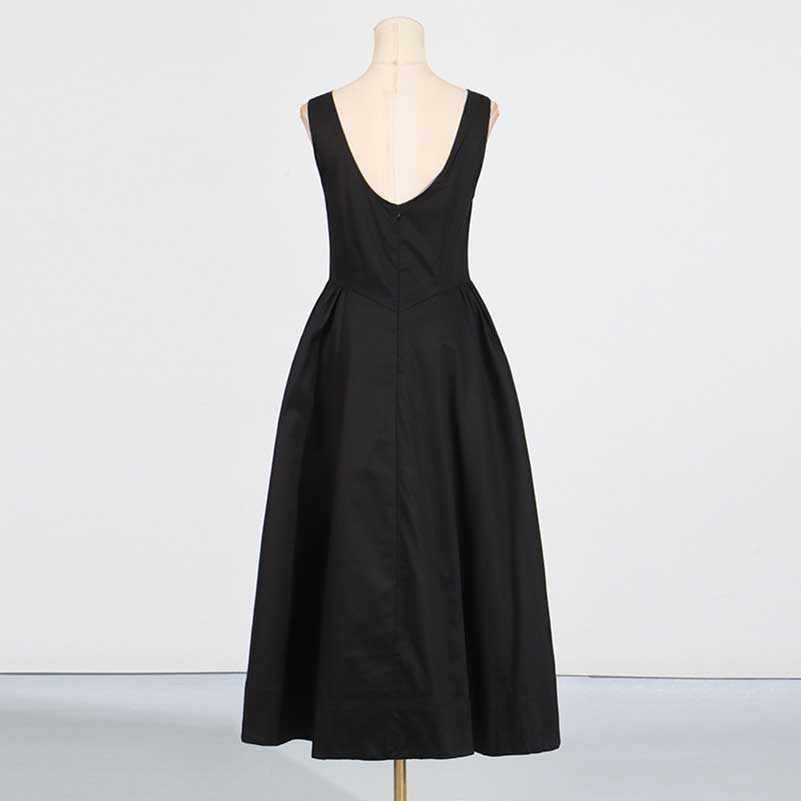 Boat Neck Ruffle Backless Midi Dress