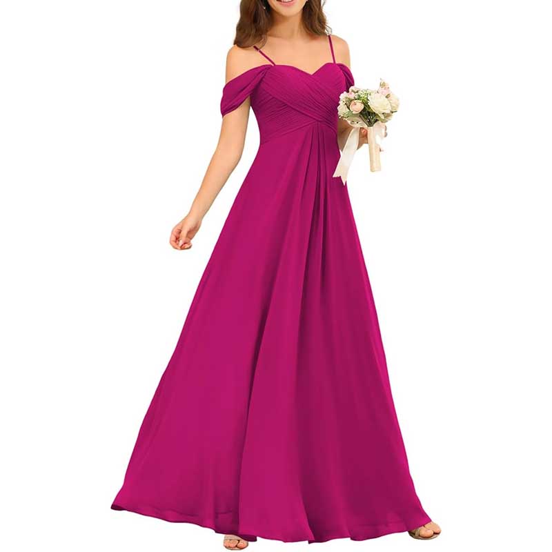 Custom-Made Chiffon Bridesmaid Dress Long, Flowy & Perfect for Any Wedding Theme