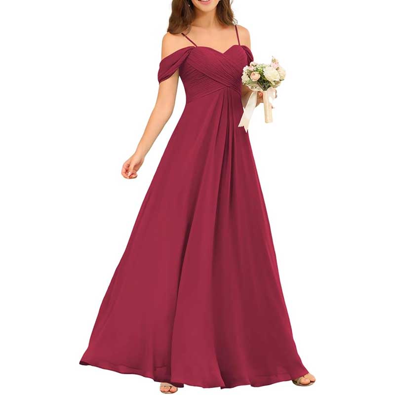 Custom-Made Chiffon Bridesmaid Dress Long, Flowy & Perfect for Any Wedding Theme