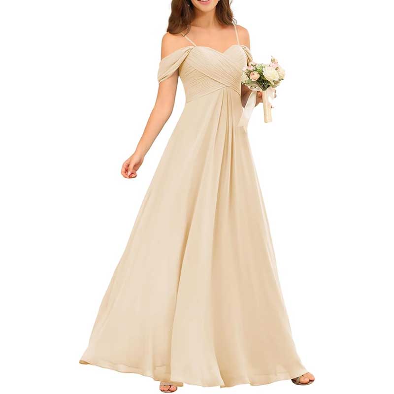Custom-Made Chiffon Bridesmaid Dress Long, Flowy & Perfect for Any Wedding Theme