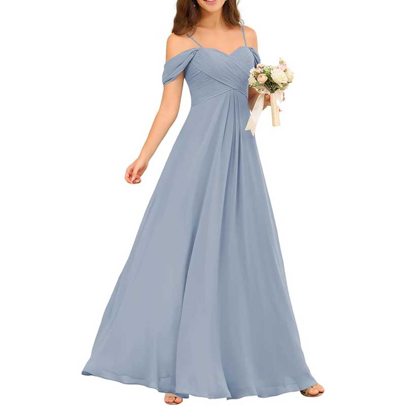 Custom-Made Chiffon Bridesmaid Dress Long, Flowy & Perfect for Any Wedding Theme