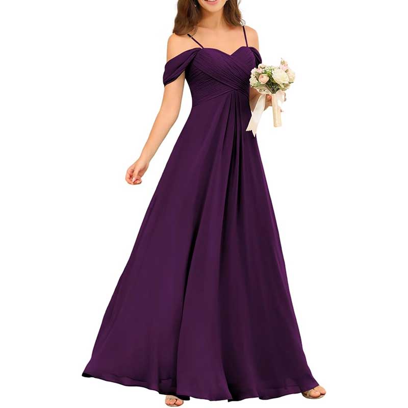 Custom-Made Chiffon Bridesmaid Dress Long, Flowy & Perfect for Any Wedding Theme