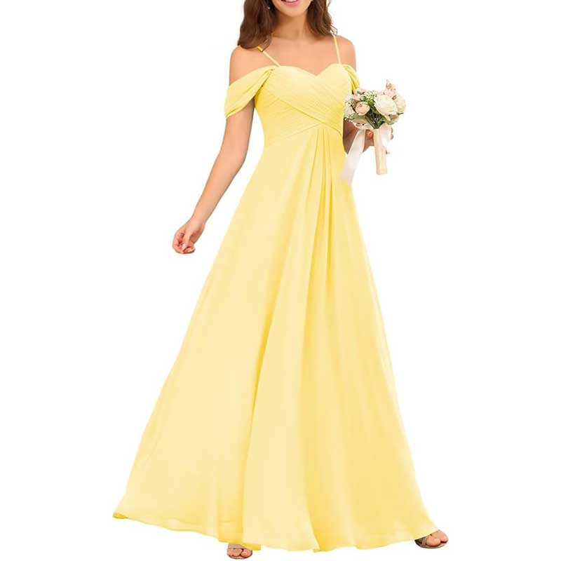 Custom-Made Chiffon Bridesmaid Dress Long, Flowy & Perfect for Any Wedding Theme