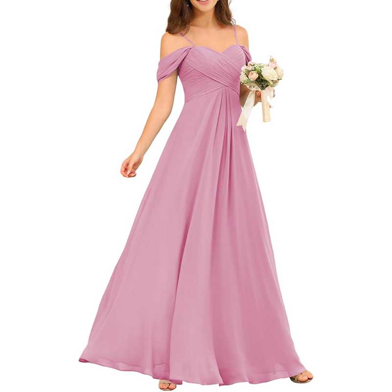 Custom-Made Chiffon Bridesmaid Dress Long, Flowy & Perfect for Any Wedding Theme