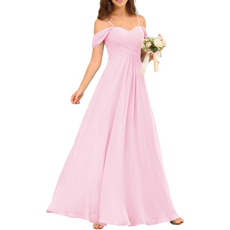 Custom-Made Chiffon Bridesmaid Dress Long, Flowy & Perfect for Any Wedding Theme