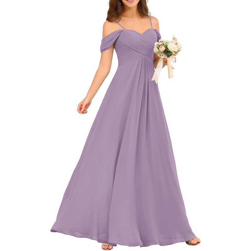 Custom-Made Chiffon Bridesmaid Dress Long, Flowy & Perfect for Any Wedding Theme
