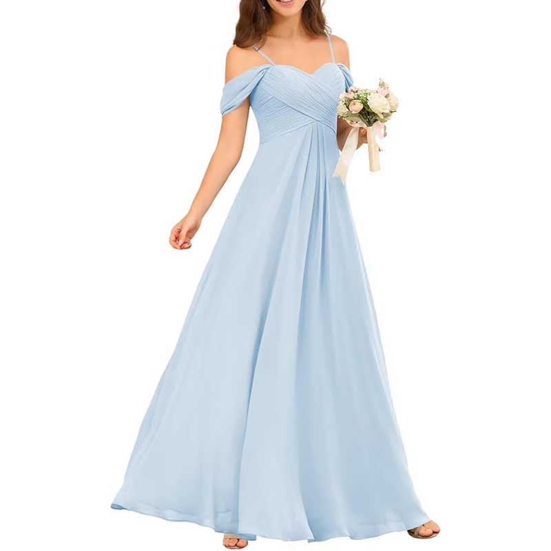 Custom-Made Chiffon Bridesmaid Dress Long, Flowy & Perfect for Any Wedding Theme