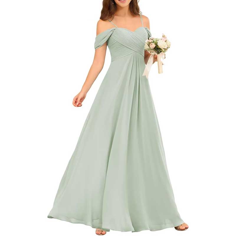 Custom-Made Chiffon Bridesmaid Dress Long, Flowy & Perfect for Any Wedding Theme