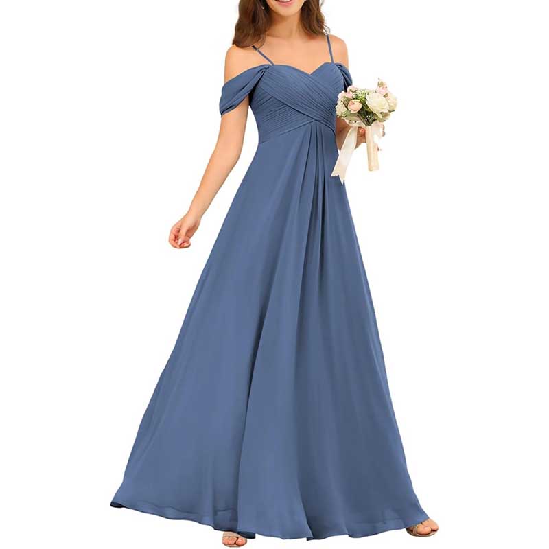 Custom-Made Chiffon Bridesmaid Dress Long, Flowy & Perfect for Any Wedding Theme