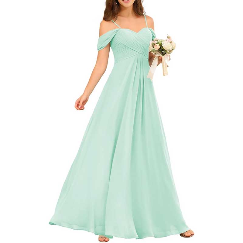 Custom-Made Chiffon Bridesmaid Dress Long, Flowy & Perfect for Any Wedding Theme