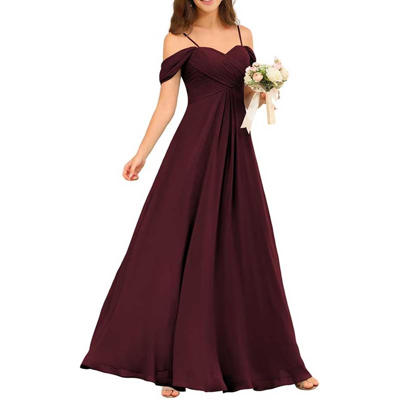 Custom-Made Chiffon Bridesmaid Dress Long, Flowy & Perfect for Any Wedding Theme