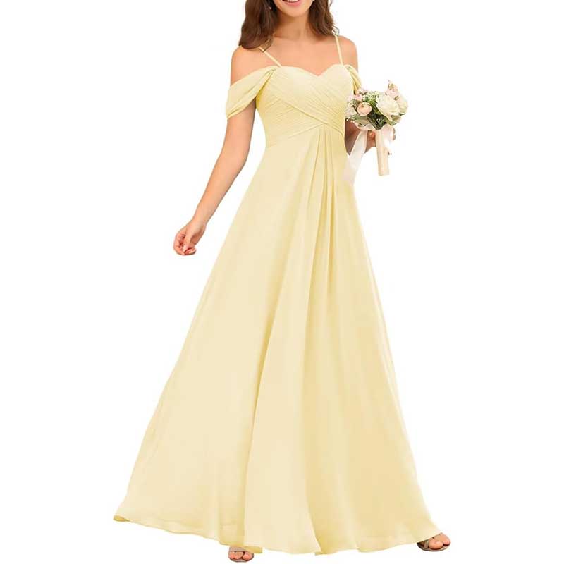 Custom-Made Chiffon Bridesmaid Dress Long, Flowy & Perfect for Any Wedding Theme