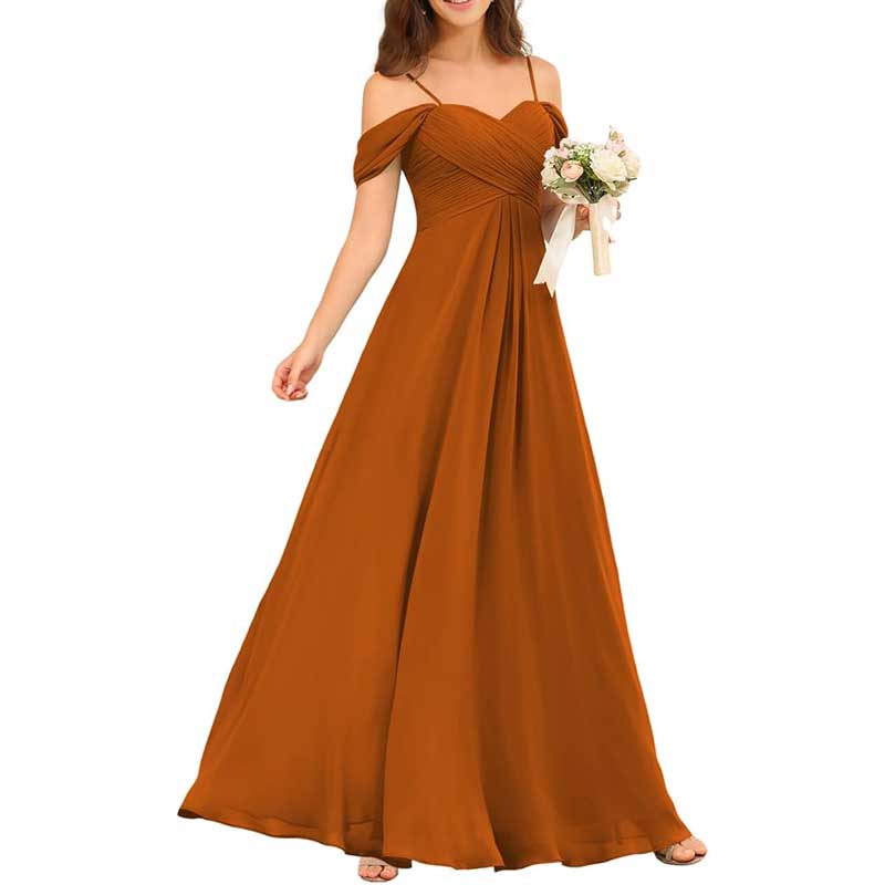 Custom-Made Chiffon Bridesmaid Dress Long, Flowy & Perfect for Any Wedding Theme
