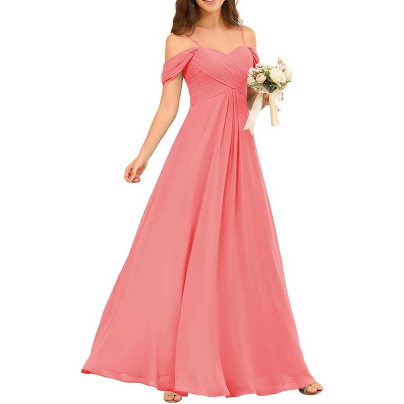 Custom-Made Chiffon Bridesmaid Dress Long, Flowy & Perfect for Any Wedding Theme
