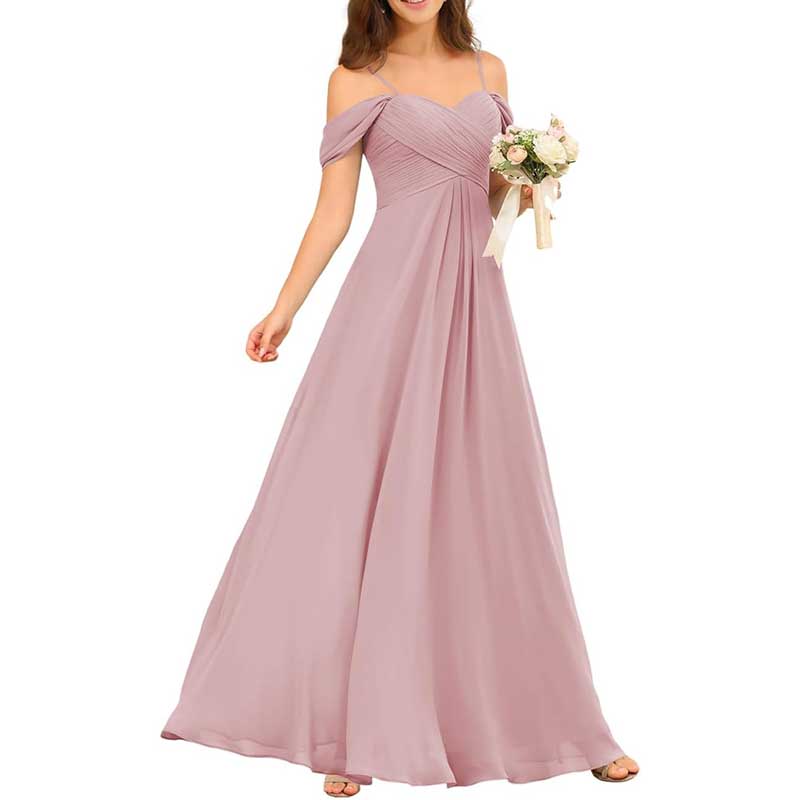 Custom-Made Chiffon Bridesmaid Dress Long, Flowy & Perfect for Any Wedding Theme