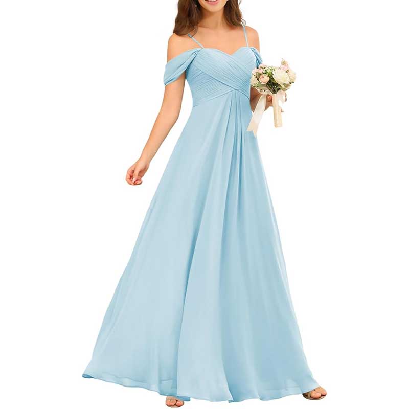 Custom-Made Chiffon Bridesmaid Dress Long, Flowy & Perfect for Any Wedding Theme