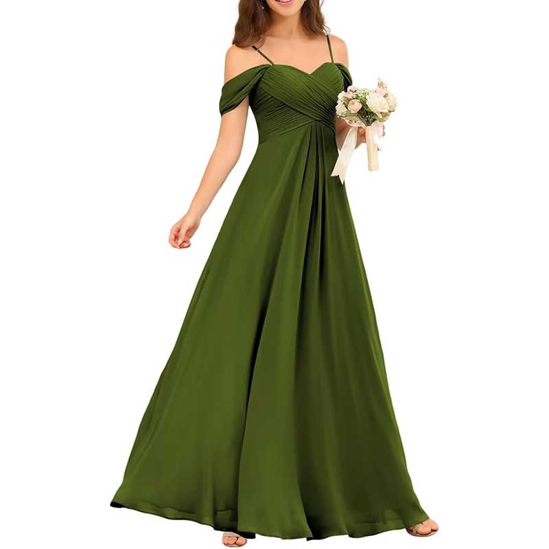 Custom-Made Chiffon Bridesmaid Dress Long, Flowy & Perfect for Any Wedding Theme
