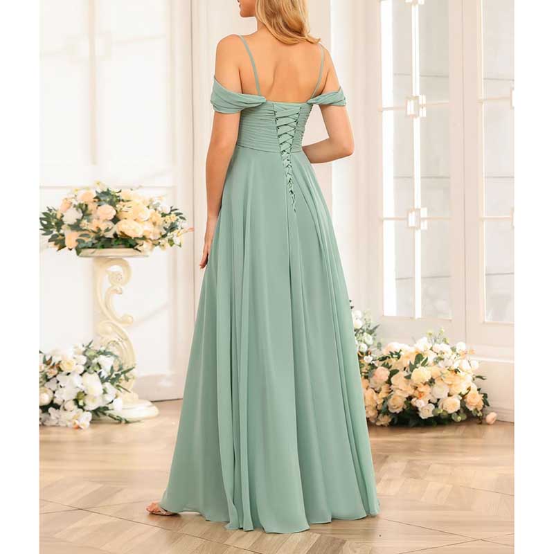 Custom-Made Chiffon Bridesmaid Dress Long, Flowy & Perfect for Any Wedding Theme