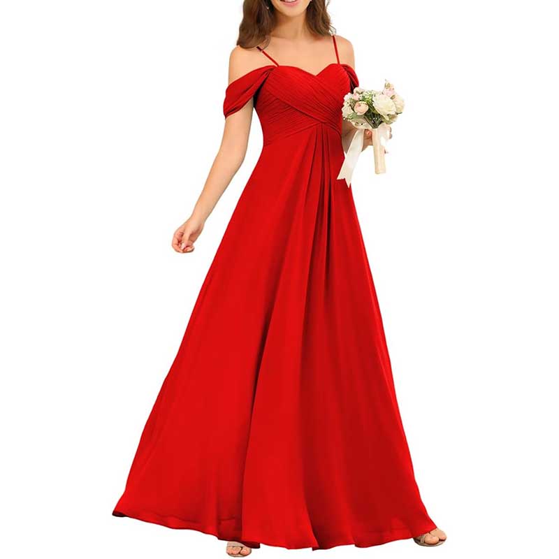 Custom-Made Chiffon Bridesmaid Dress Long, Flowy & Perfect for Any Wedding Theme
