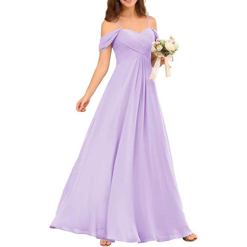 Custom-Made Chiffon Bridesmaid Dress Long, Flowy & Perfect for Any Wedding Theme