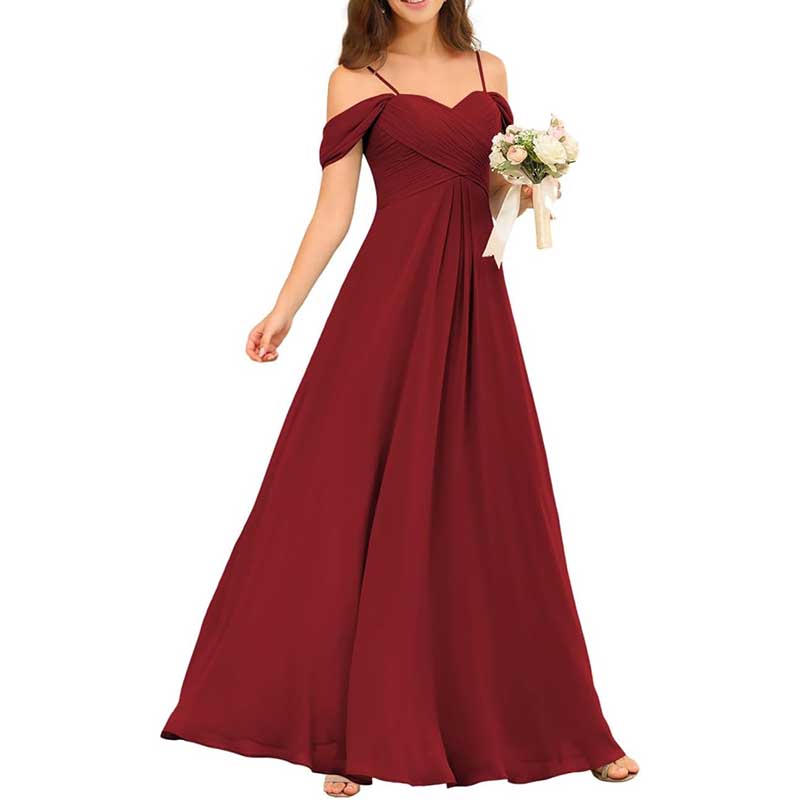Custom-Made Chiffon Bridesmaid Dress Long, Flowy & Perfect for Any Wedding Theme