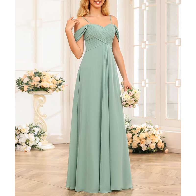 Custom-Made Chiffon Bridesmaid Dress Long, Flowy & Perfect for Any Wedding Theme