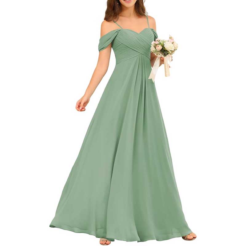 Custom-Made Chiffon Bridesmaid Dress Long, Flowy & Perfect for Any Wedding Theme