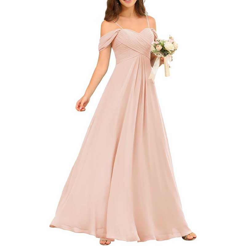Custom-Made Chiffon Bridesmaid Dress Long, Flowy & Perfect for Any Wedding Theme