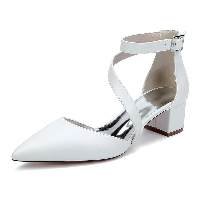 Wedding Shoes Chunky Heel Bridal Heels Bridesmaid Shoes