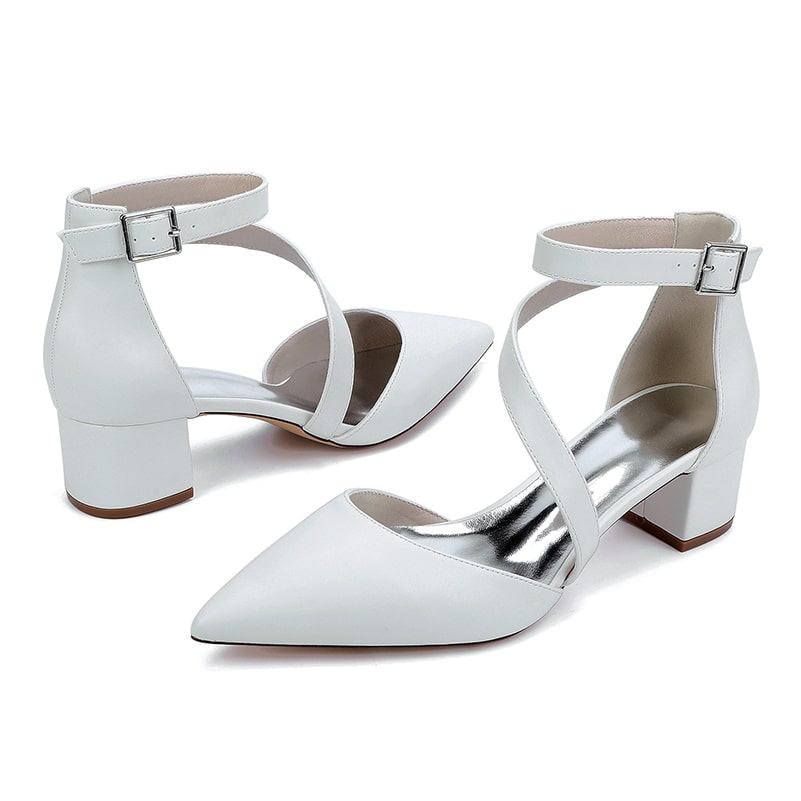 Wedding Shoes Chunky Heel Bridal Heels Bridesmaid Shoes
