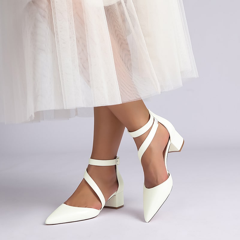 Wedding Shoes Chunky Heel Bridal Heels Bridesmaid Shoes