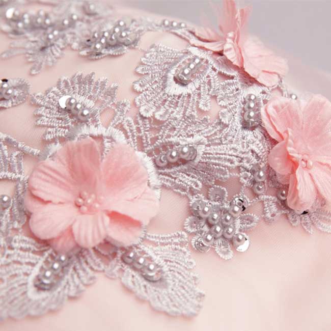 Junior Tulle Prom Dress Pink Wedding Ball Gown