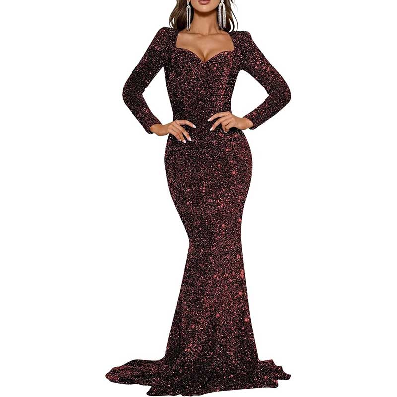 Mermaid Long Sleeves Sparkly Prom Dress Custom Fit, Tailored & Show-Stopping