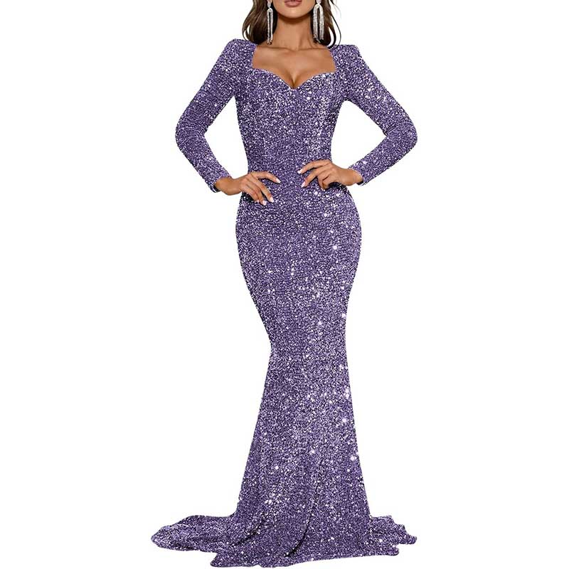 Mermaid Long Sleeves Sparkly Prom Dress Custom Fit, Tailored & Show-Stopping