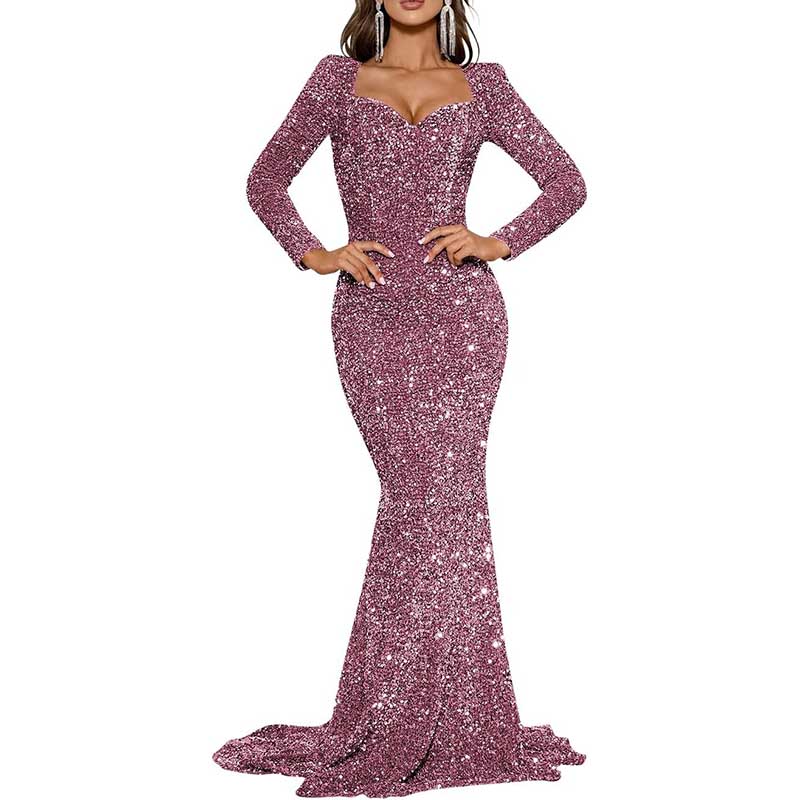 Mermaid Long Sleeves Sparkly Prom Dress Custom Fit, Tailored & Show-Stopping