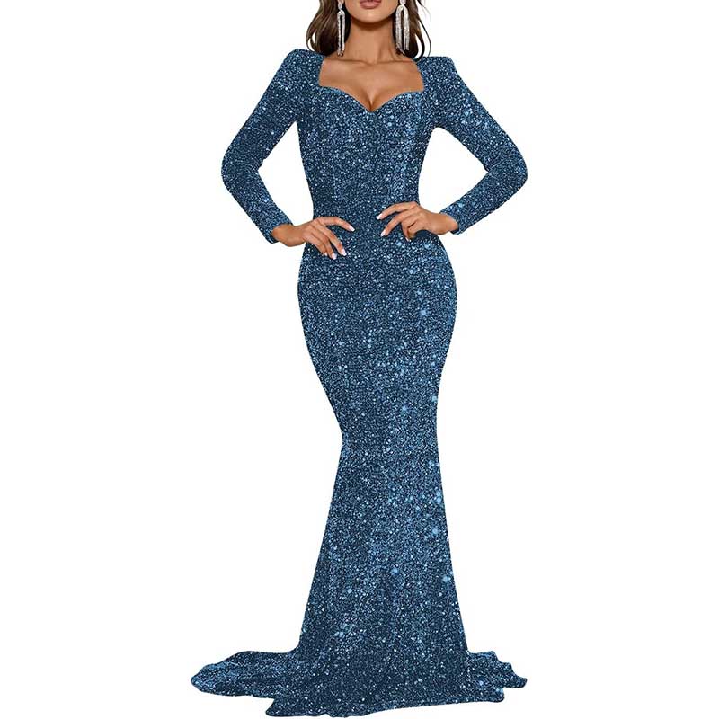 Mermaid Long Sleeves Sparkly Prom Dress Custom Fit, Tailored & Show-Stopping