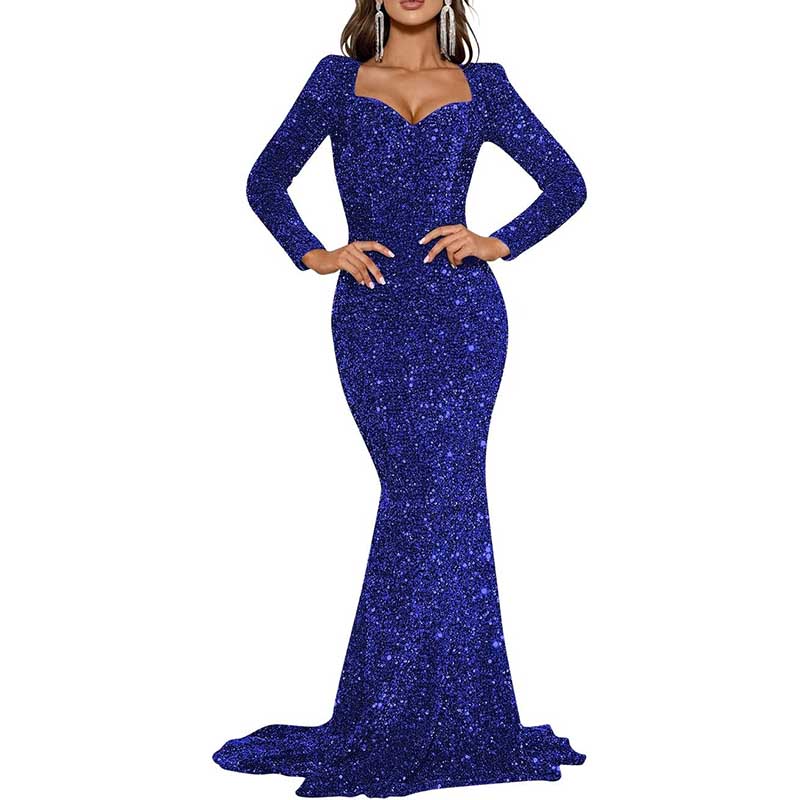 Mermaid Long Sleeves Sparkly Prom Dress Custom Fit, Tailored & Show-Stopping