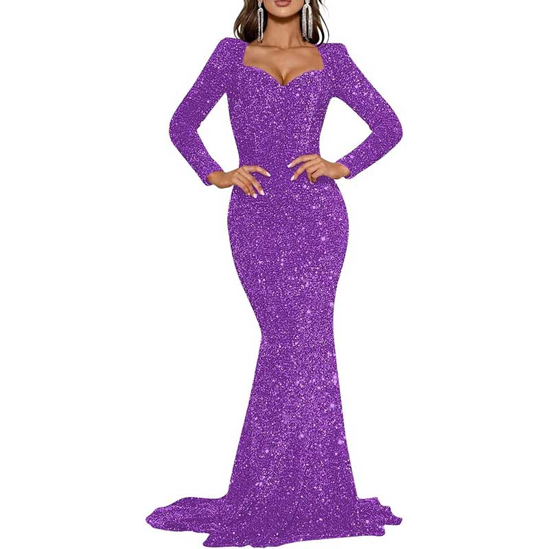 Mermaid Long Sleeves Sparkly Prom Dress Custom Fit, Tailored & Show-Stopping