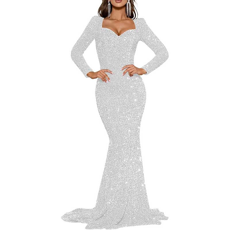 Mermaid Long Sleeves Sparkly Prom Dress Custom Fit, Tailored & Show-Stopping