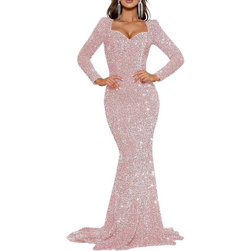 Mermaid Long Sleeves Sparkly Prom Dress Custom Fit, Tailored & Show-Stopping