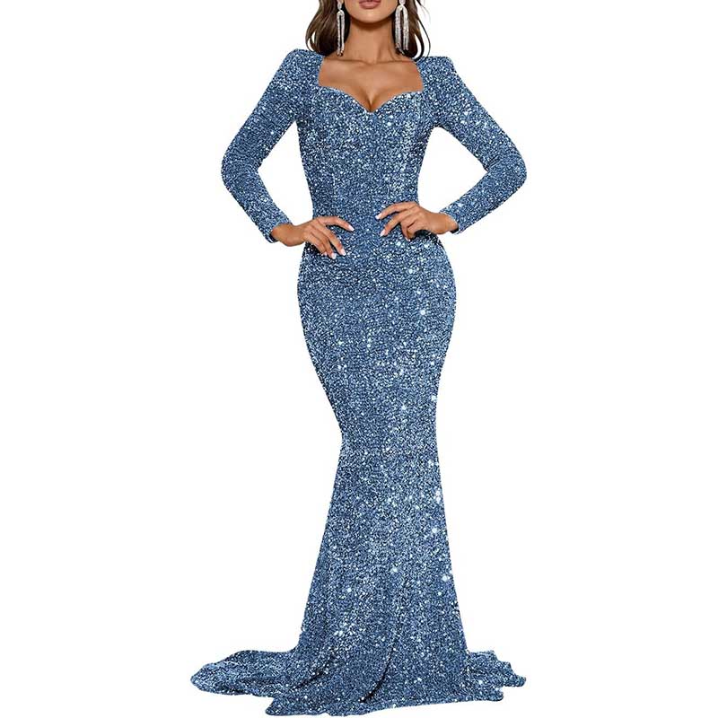 Mermaid Long Sleeves Sparkly Prom Dress Custom Fit, Tailored & Show-Stopping