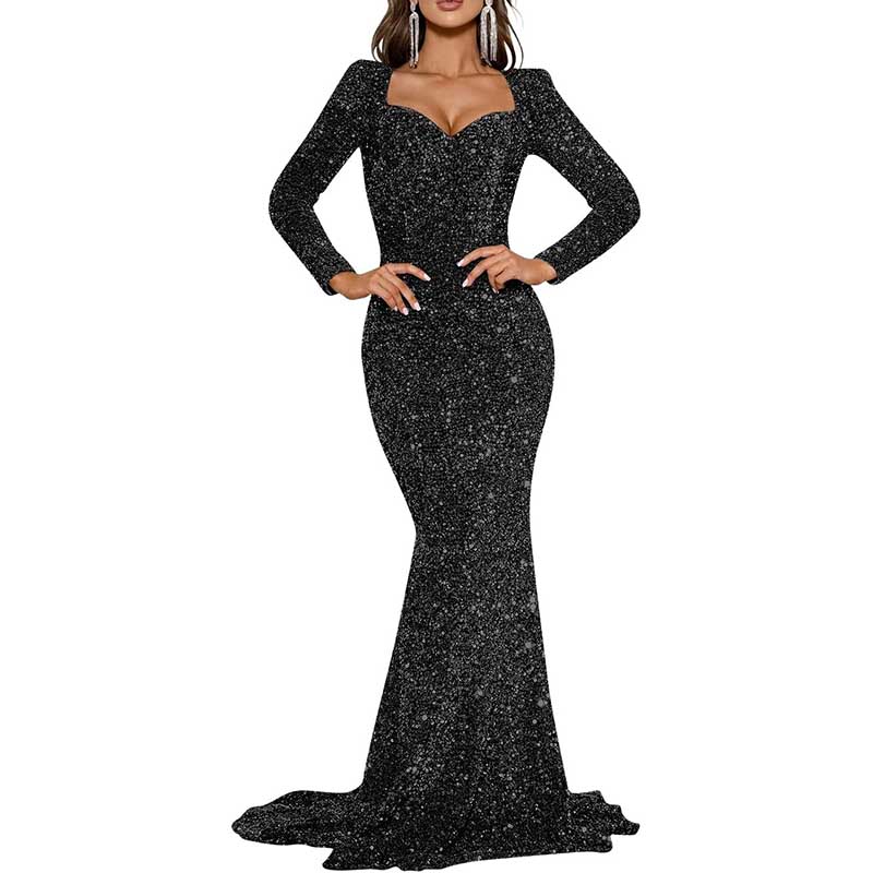 Mermaid Long Sleeves Sparkly Prom Dress Custom Fit, Tailored & Show-Stopping