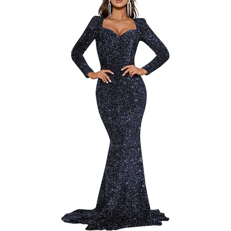 Mermaid Long Sleeves Sparkly Prom Dress Custom Fit, Tailored & Show-Stopping