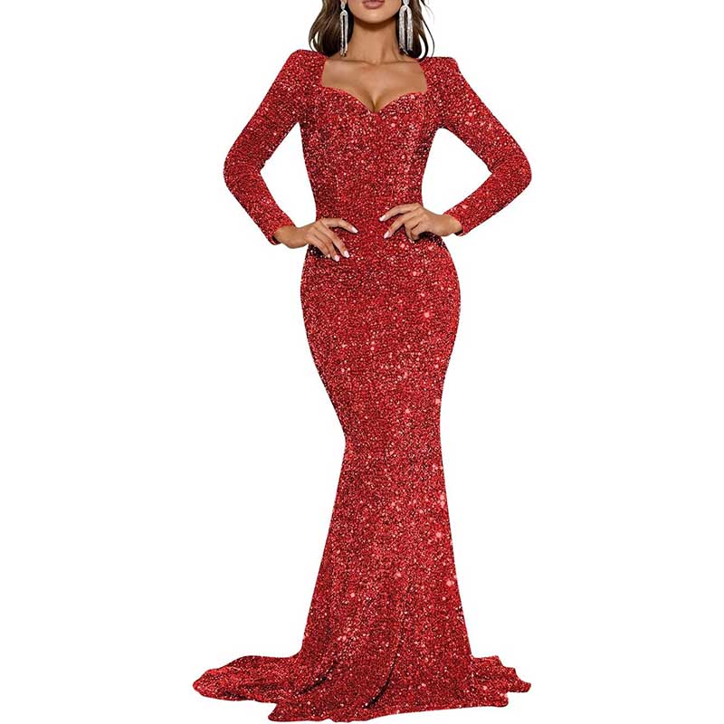 Mermaid Long Sleeves Sparkly Prom Dress Custom Fit, Tailored & Show-Stopping