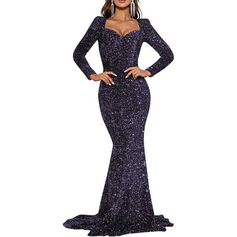 Mermaid Long Sleeves Sparkly Prom Dress Custom Fit, Tailored & Show-Stopping